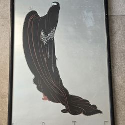 Erté, Soiree 1980 Offset Lithography Framed Art Deco Fashion 31x21"