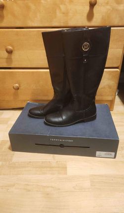Tommy Hilghfiger Black Leather Boots