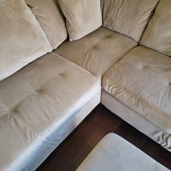 Sectional Suede Sofa
