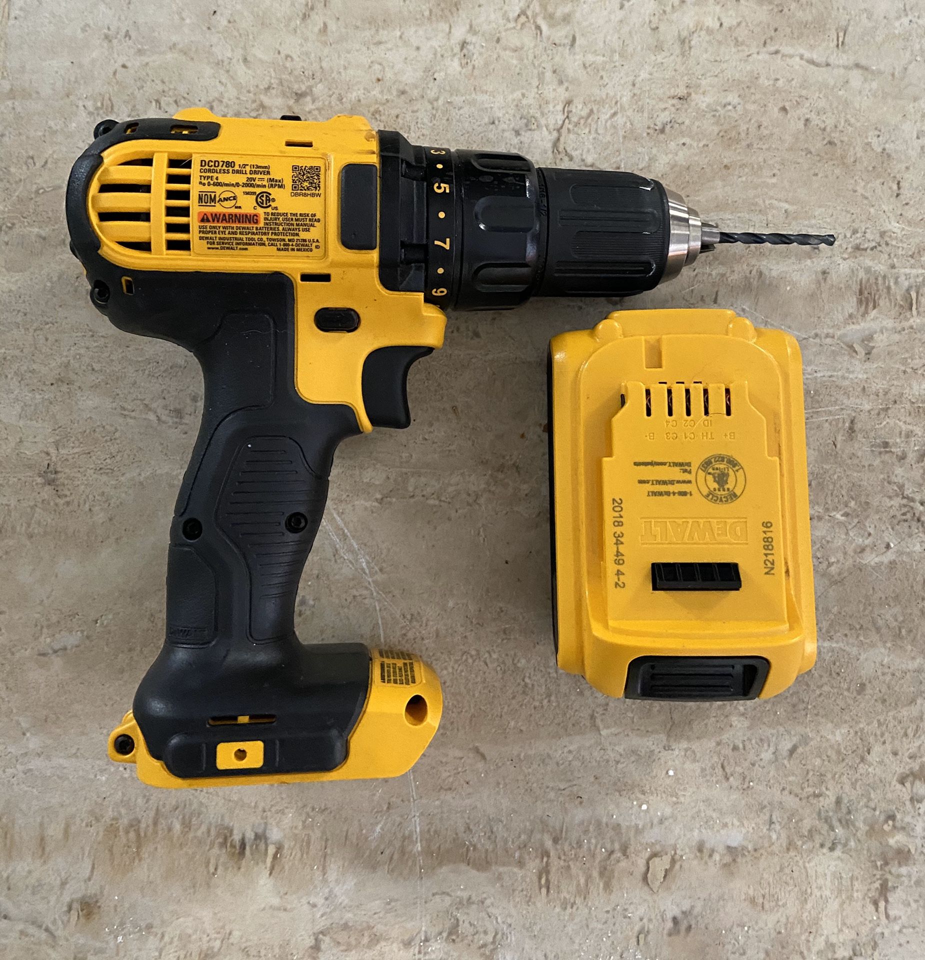 cordless drill with battery
