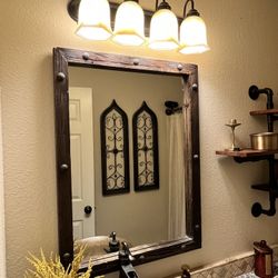 Rustic Wood Mirror