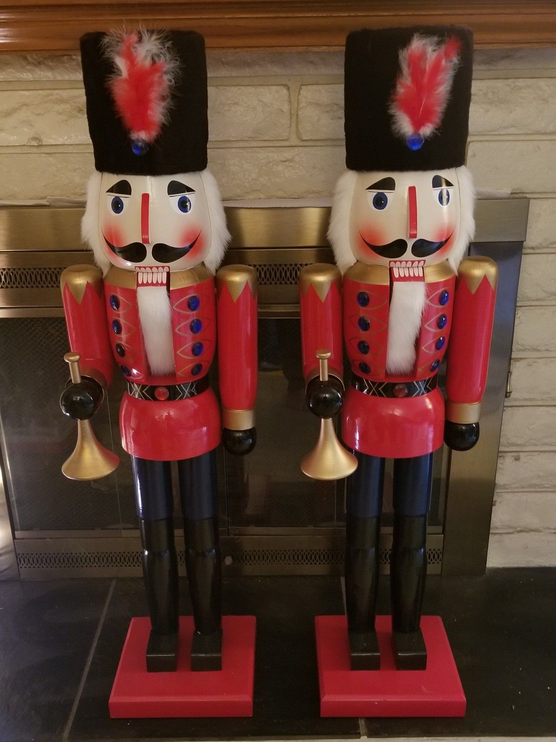 Pair of 42" Christmas Nutcrackers / Toy Soldiers