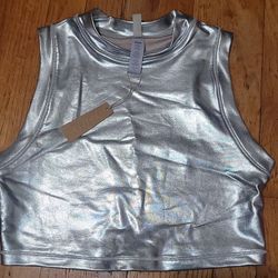 Skims Metallic Crop Top 