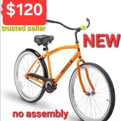 Brand New 26" Malibu Beach Cruiser Bike, HURLEY, Orange