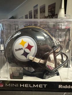 Patrick Queen Signed Pittsburgh Steelers Riddell Speed Mini Helmet JSA