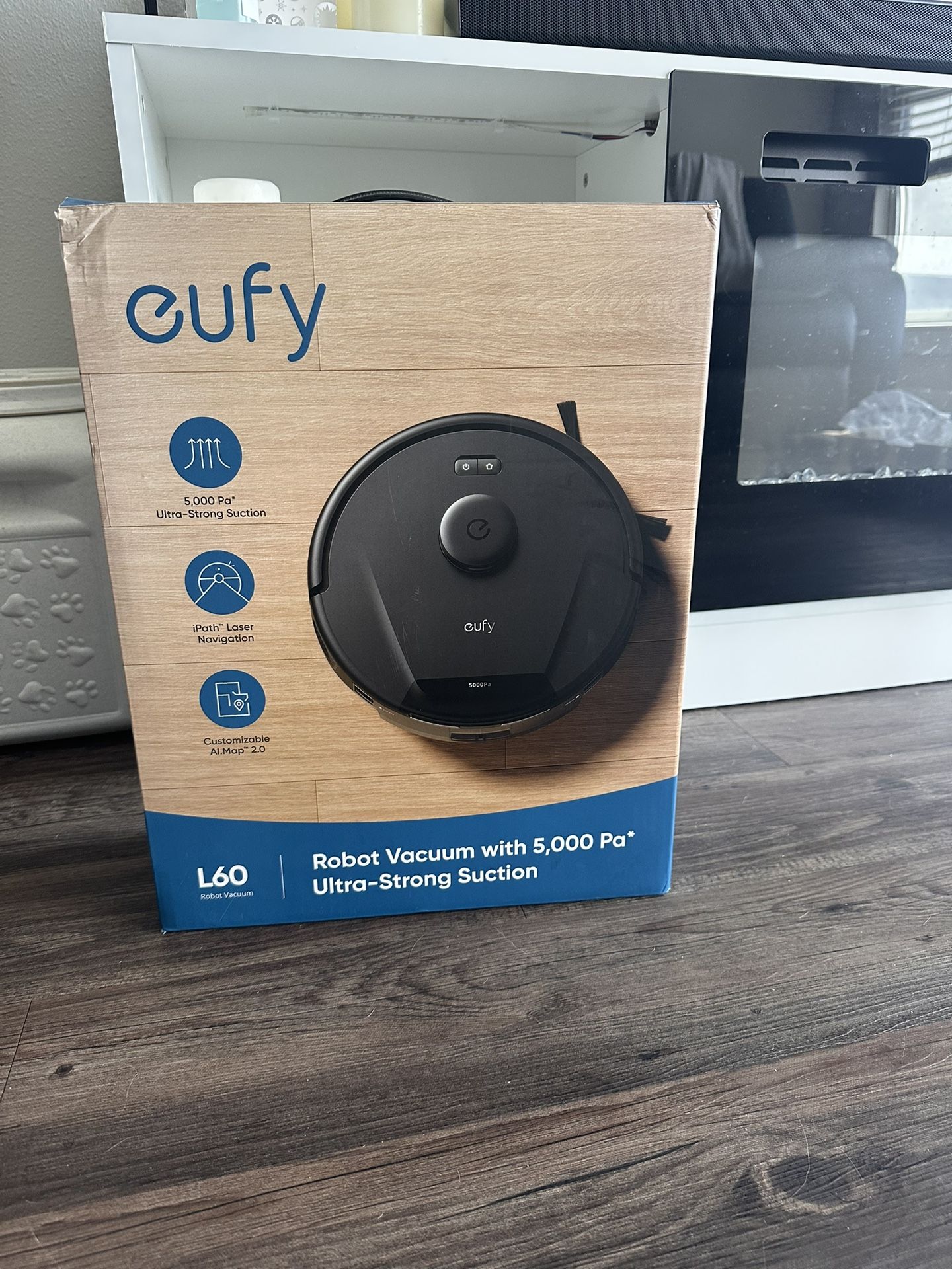 Eufy L60 Robot Vacuum (5,000 Pa Suction, Laser Navigation) – Works Great + Box & Charger