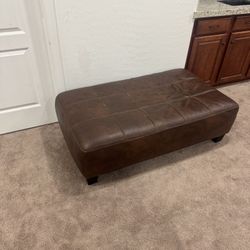 Leather Ottoman 