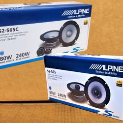 Alpine S-Series Car Speakers 6 1/2" Component & Coaxial Speaker 480 Watts Package 🚨 Payment Options Available 🚨 No Credit Needed 🚨