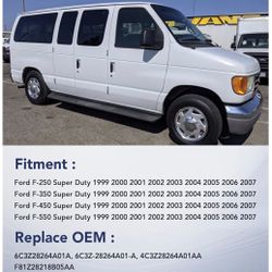 Rear Left Driver Side Door Lock Latch with Cable Fit for F250 F350 F450 F550 Super Duty, Upper and Lower