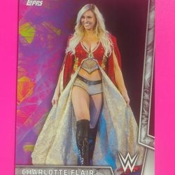 2018 Topps WWE Charlotte Flair #9 Superstar Women's Division Champion Wrestle World Wrestling Sports Collectible Trading Pro Professional
