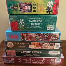 New Christmas Puzzles 1000 Pieces - $10 Each