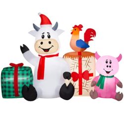 4ft LED Christmas Barnyard Inflatable 