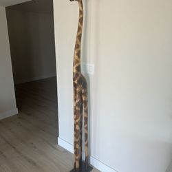 6.5’ Tall Wood Giraffe