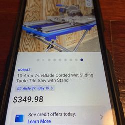 Kobalt Table Tile Saw