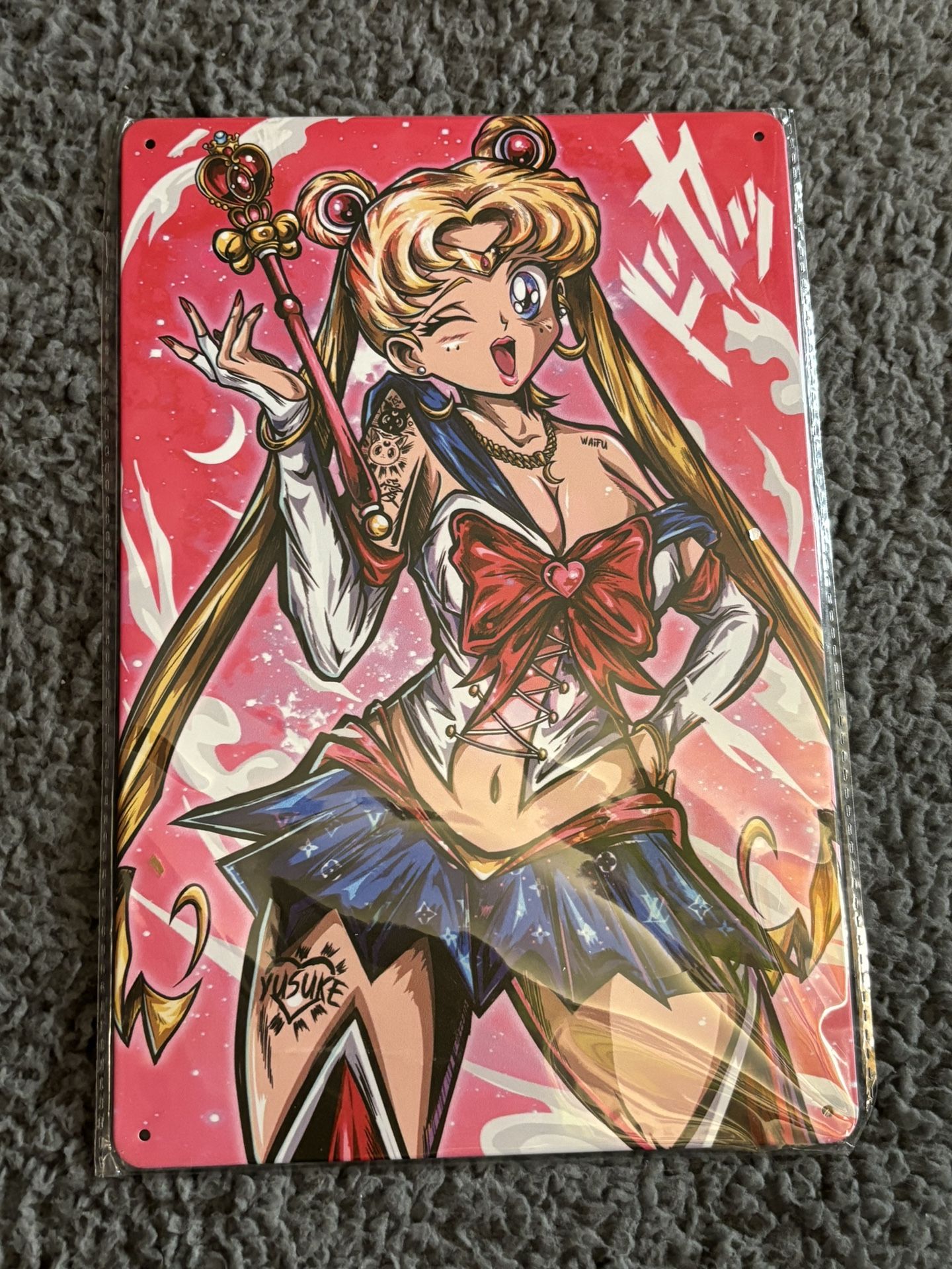 Sailor Moon w/ Tattoo Metal Poster