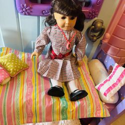 $60 American Girl Doll Samantha And Bed 