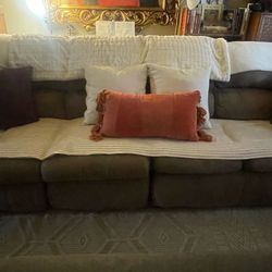 Sofa Bed With Recliners Ashley Brown, Nice!