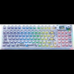 Wireless Wired Mechanical gaming Keyboard Transparent Hot-swappable Switches mac windows android