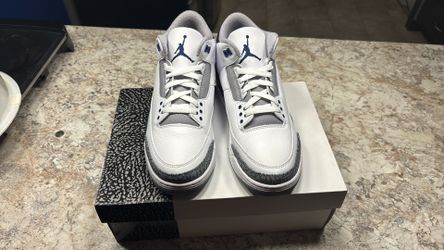 Jordan 3 Midnight blue and white