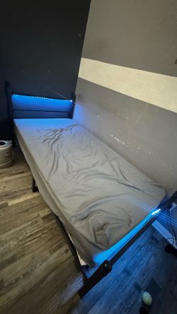 LED Twin size bed with mattress