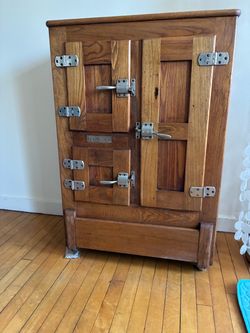 Antique Wooden Ice Box Cabinet-immediate pick up