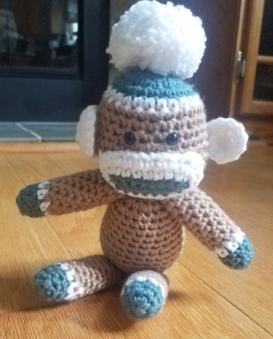 Crochet Amigurumi Stuffed Sock Monkey