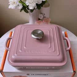 Le Creuset Pink Square Cast Iron Cocotte