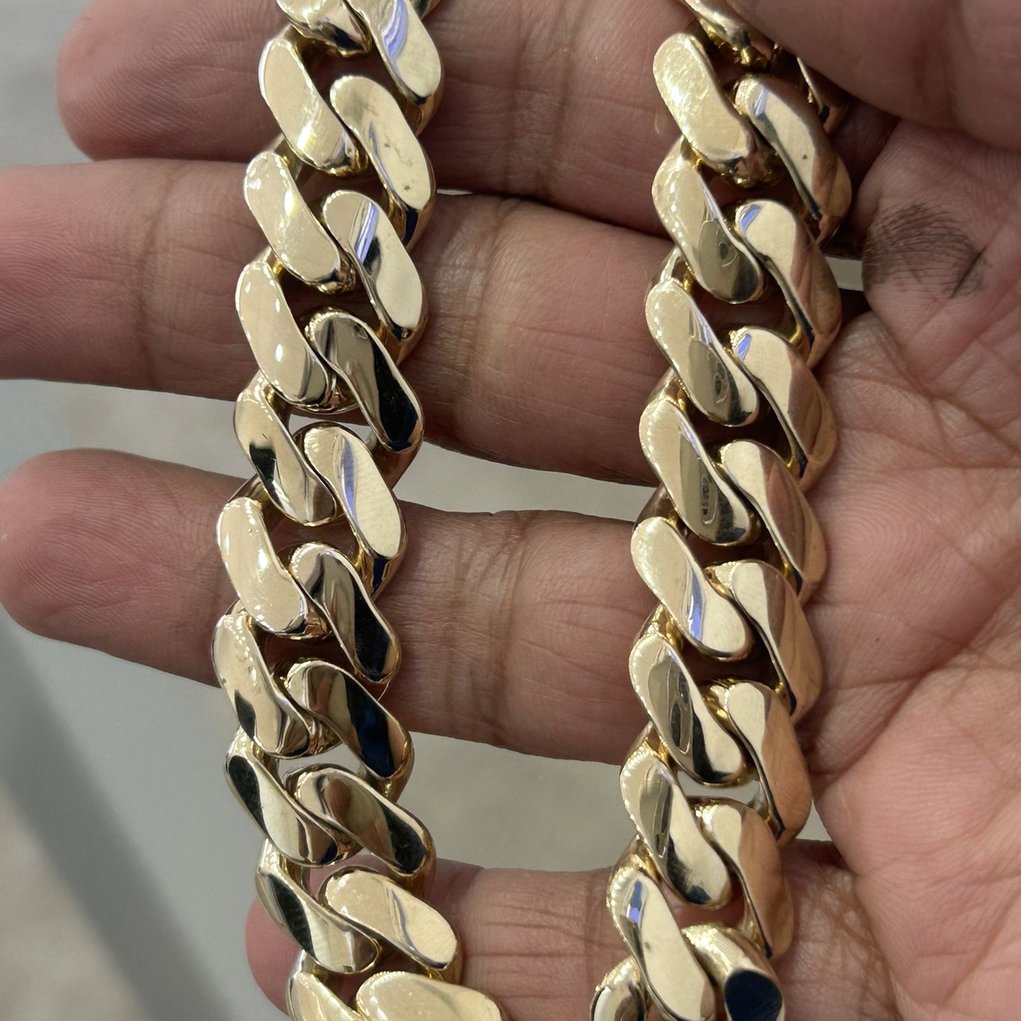 85 Gms 10KT-YG Solid Flat Miami Cuban Bracelet 