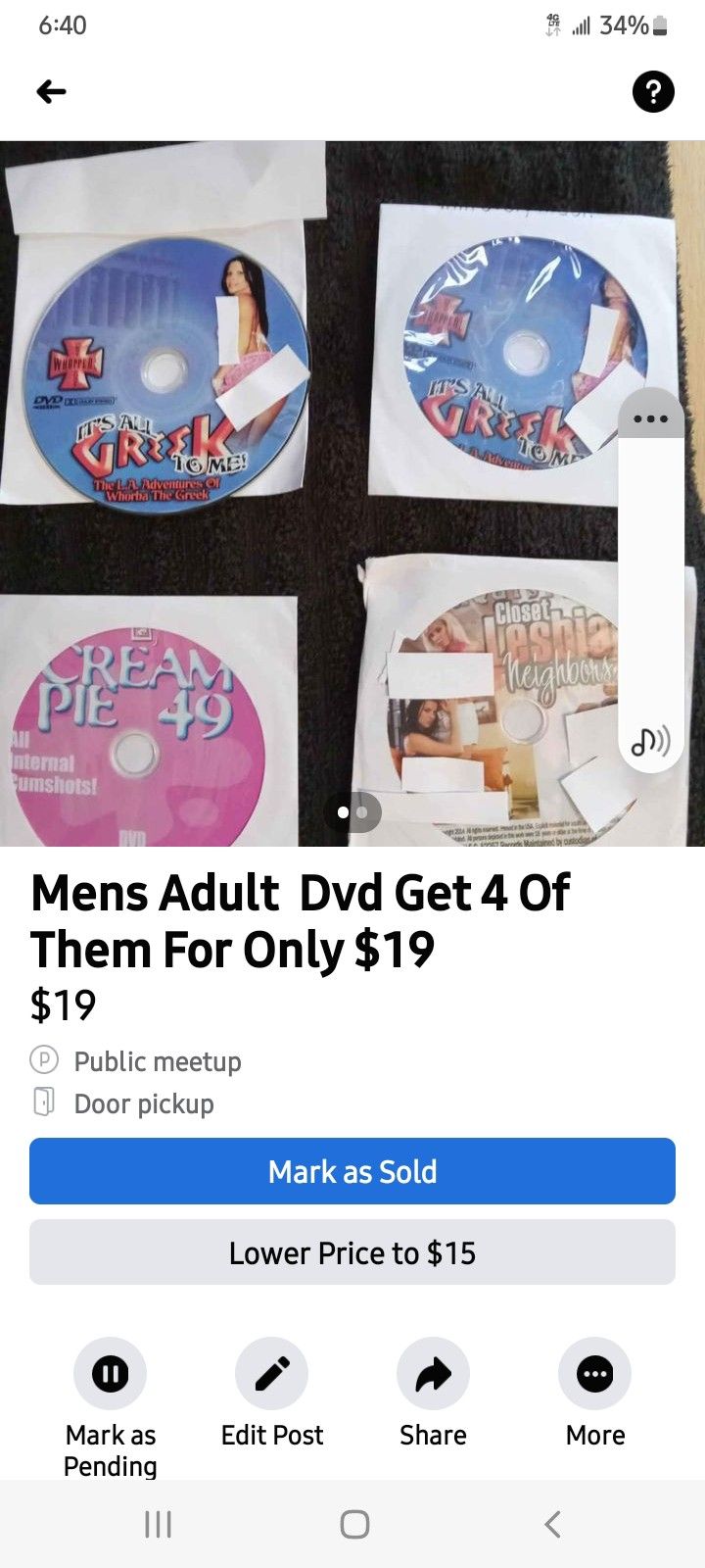 Men's Adult DVDs Get All Of Them In This Picture For Only $19