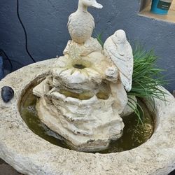 Concrete Duck Fountain