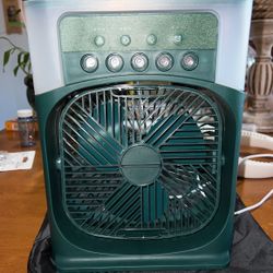 $5-Hydrocooling Portable Air Conditioner with 3 Speeds, Humidifier, and Spray Heads