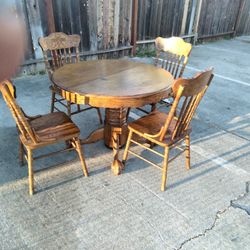 Dining Room Table And Chairs Solid Oak