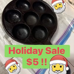 Cast Iron Aebleskiver Pan (7-Cup)