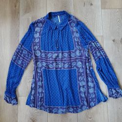 Free People Tunic Blouse Longsleeve, L