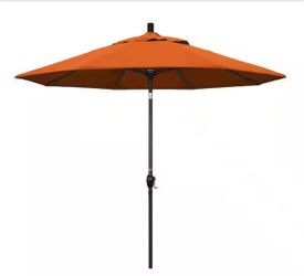 California Umbrella 9 ft. Aluminum Push Tilt Patio Umbrella in Tuscan Pacifica