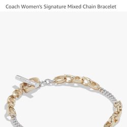Coach Women's Signature Mixed Chain Bracelet