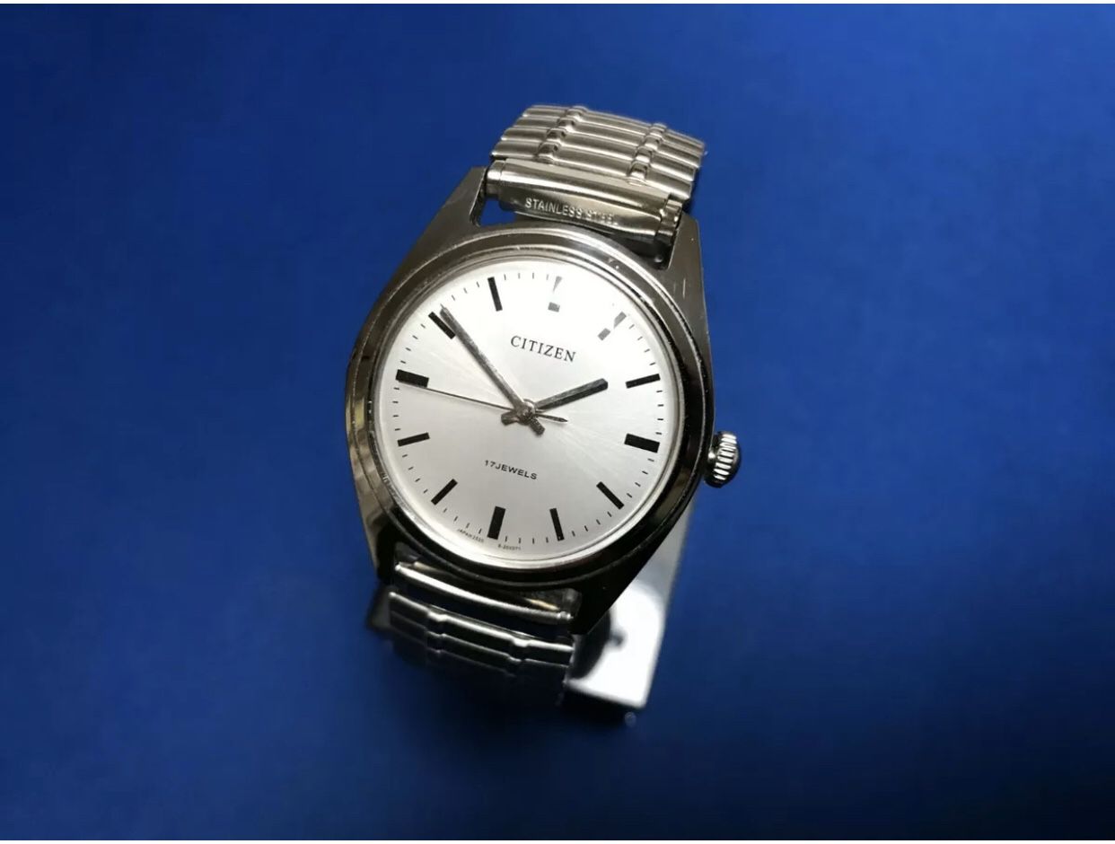 Vintage Citizen 63-8579 Hand Winding cal. 2520 Silver Dial MEN'S Watch