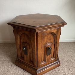 Gorgeous Wooden Nightstand With Cupboard