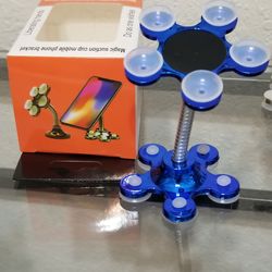 Magic Suction Cup Blue mobile phone bracket