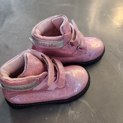 Girls Boots 3-4 Years Old Pink Metallic 