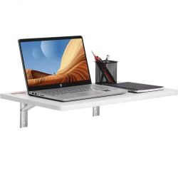 638*Wall Mounted Folding Table, Wall Mount Drop Leaf Tables, Wooden Floating Desk for Dining, Laundry Room, Office, 23.6" x 15.6" Fold Down Desk with