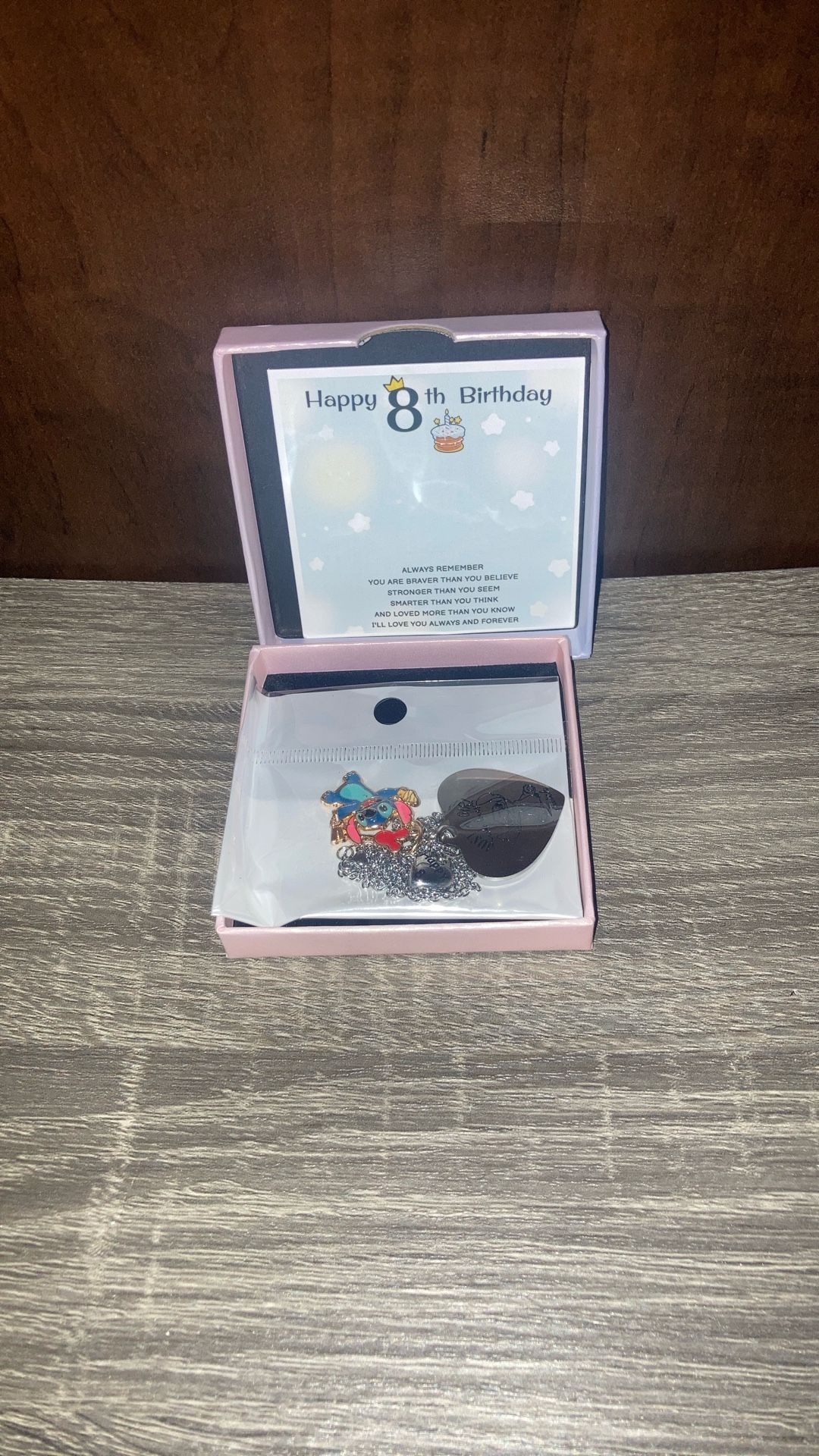 Stitch Eighth Birthday Necklace And Charms