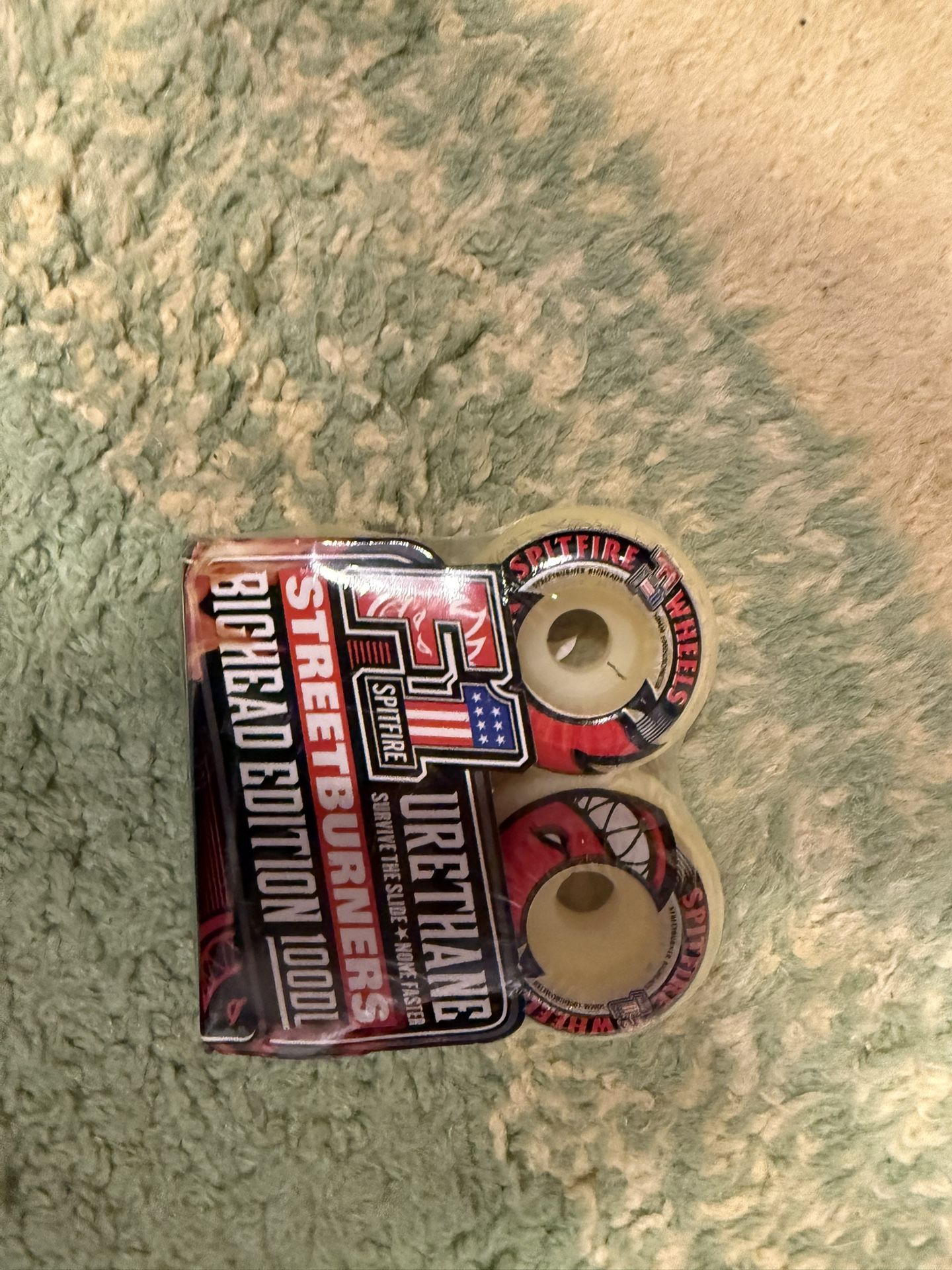 Spitfire Skateboard Wheels 50mm White And Red
