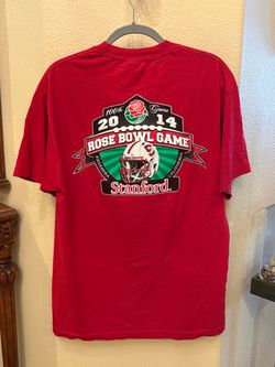 Rose Bowl Game 2014 Stanford University Cardinal Red Graphic T-Shirt Size Large
