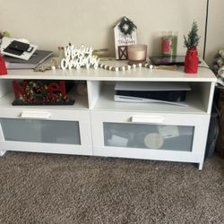 IKEA White TV Stand With Drawers