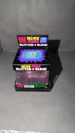 Nee Doh, Nice Cube, Glitter and Glow, Purple