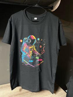 Cotton multicolor Astronaut T-Shirt L