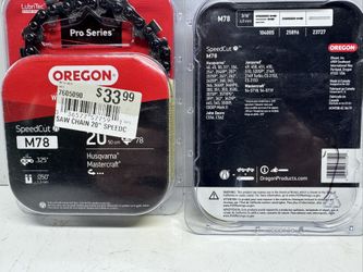 2 New Oregon Pro Series Speed Cut M78 Saw Chain 20”. $15 Each. Must Pickup