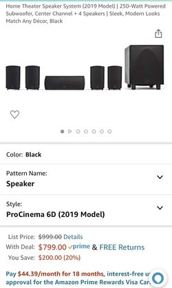 Definitive Technology ProCinema 6D - Compact 5.1 Channel Home Theater Speaker System