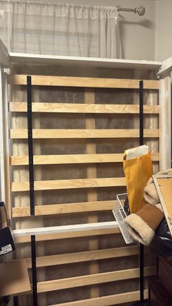 Twin  white bed Frame  with Box spring